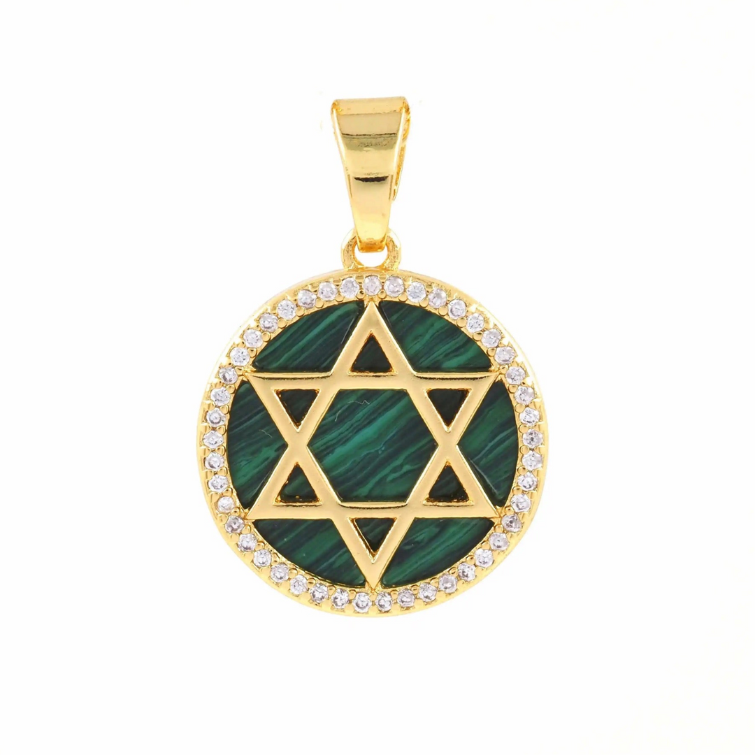 Star of David Gemstone Charm 