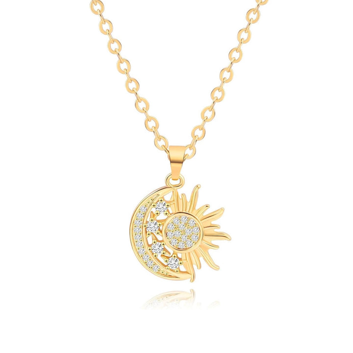 Celeste Sun and Moon Necklace - Gold Filled