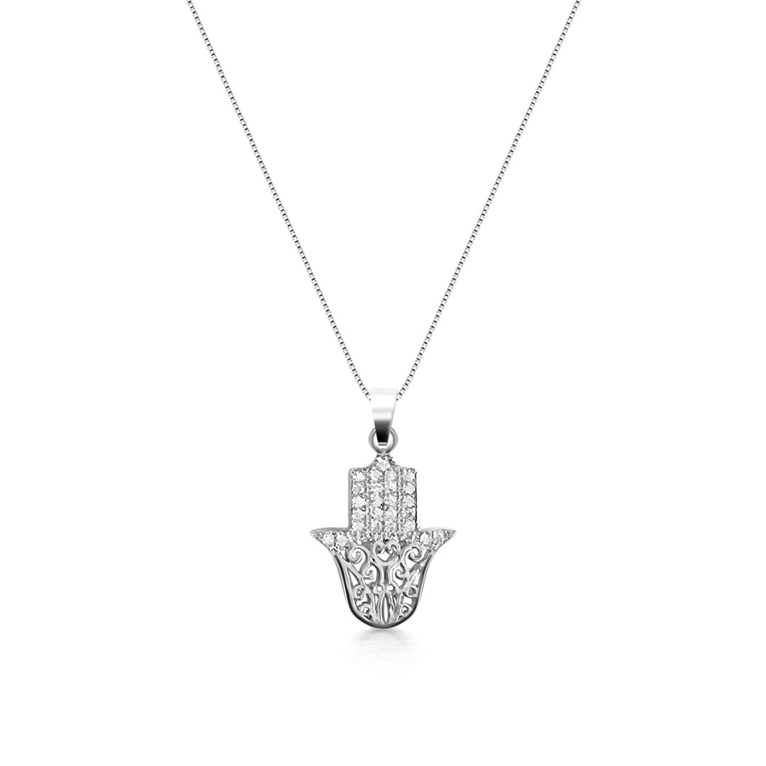 Zina Hamsa Hand Necklace - Gold Filled