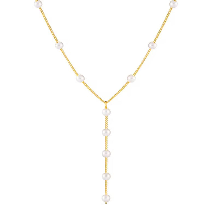 Pearl Drop Necklace - Gold Filled