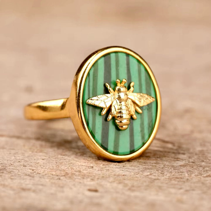 Queen Bee Gemstone Ring - Gold Filled