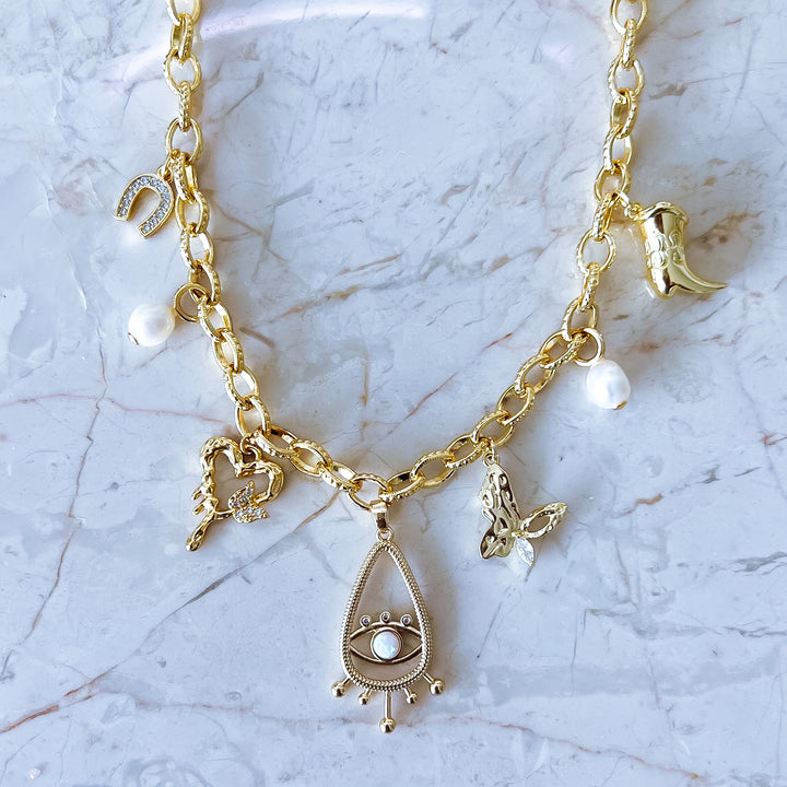 Beauty of Transformation Charm Necklace - Gold Filled