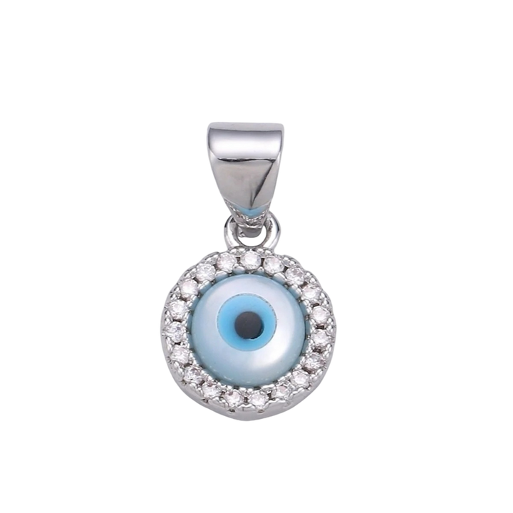 Sapphire Evil Eye Charm - Gold Filled