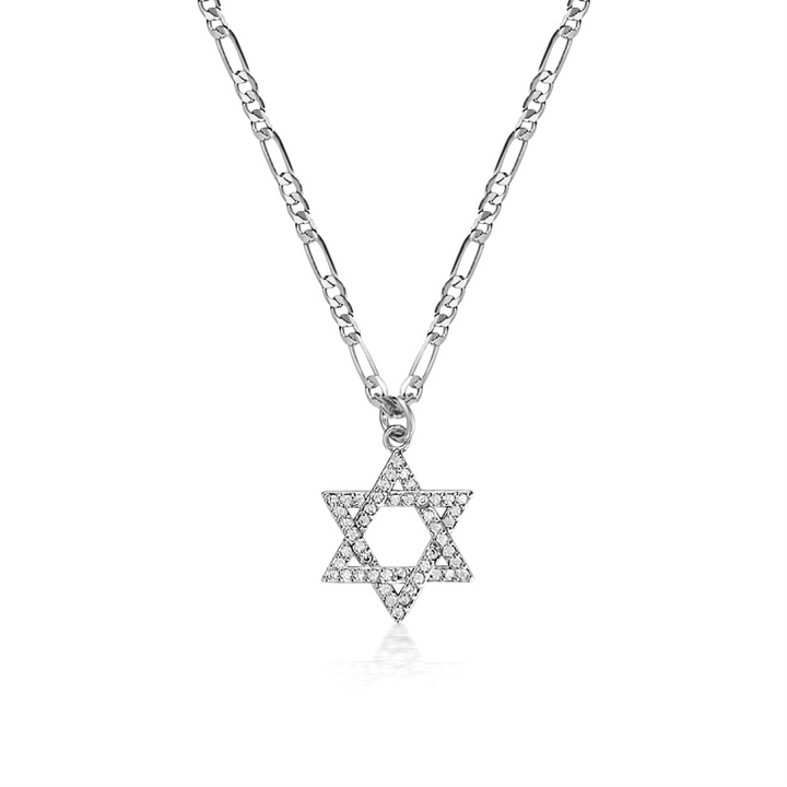 Diamond Star of David Necklace - Gold Filled