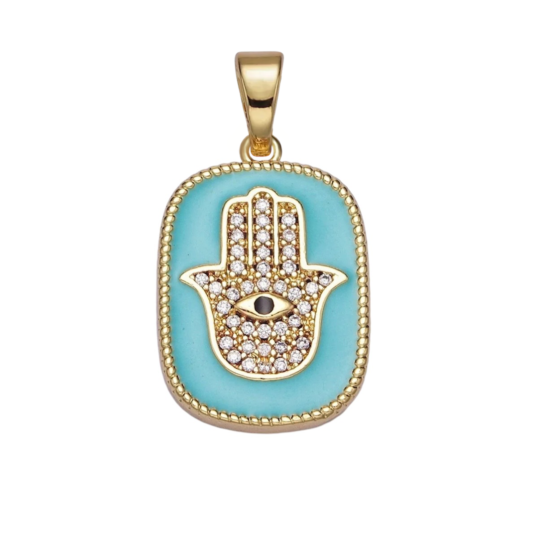 Double sided Hamsa Hand Charm