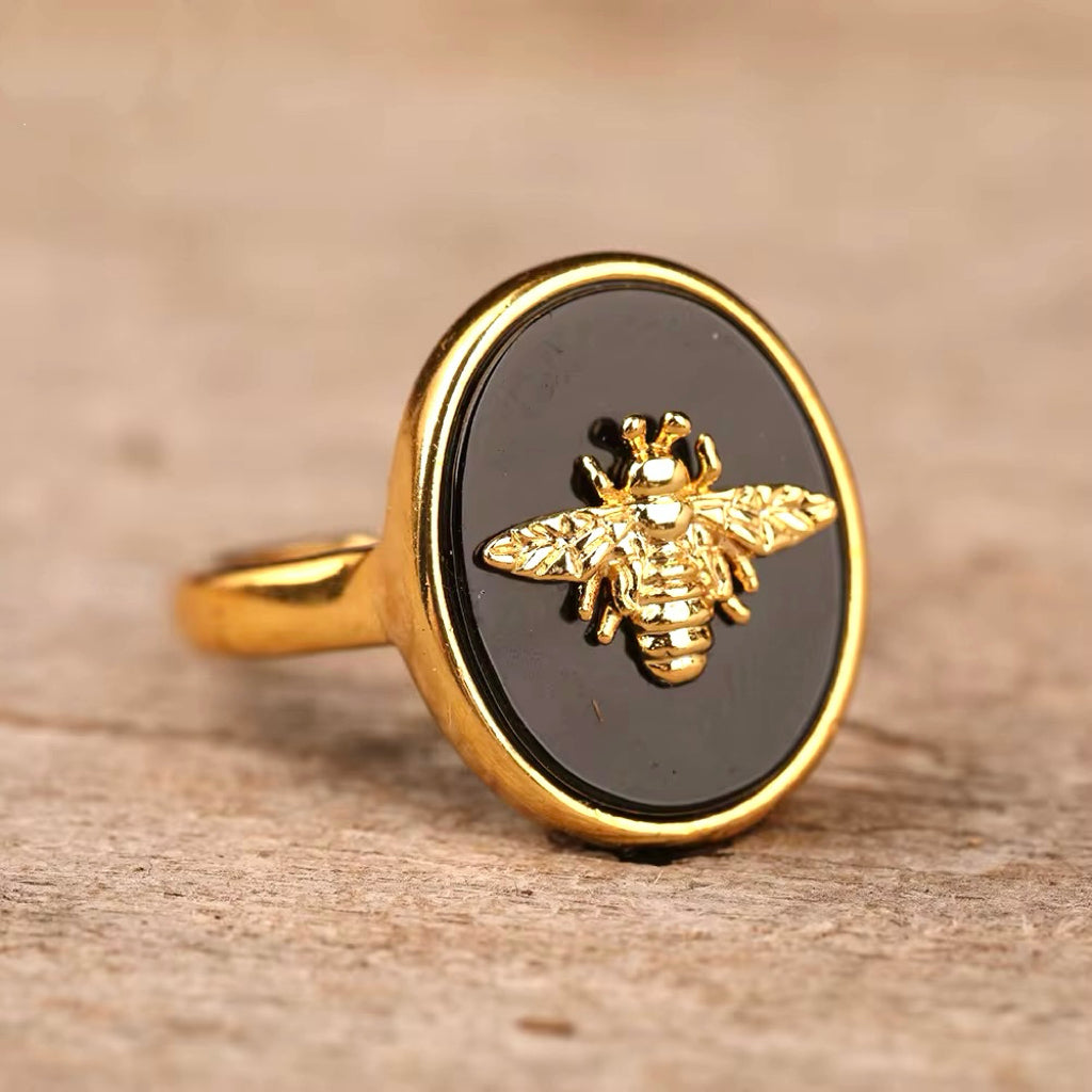 Queen Bee Gemstone Ring - Gold Filled