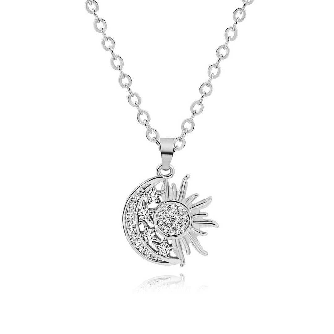 Celeste Sun and Moon Necklace - Gold Filled