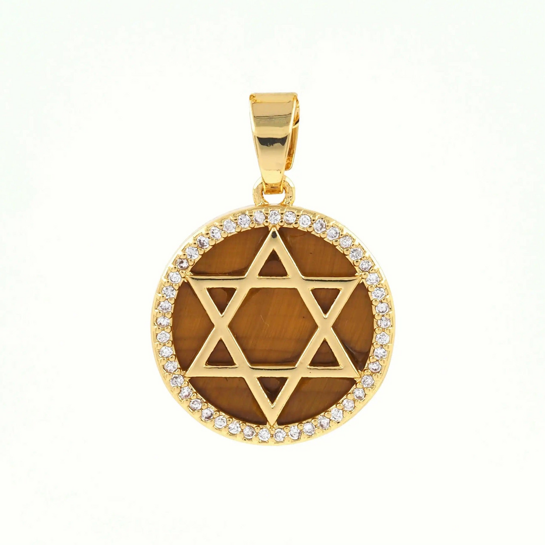 Star of David Gemstone Charm 