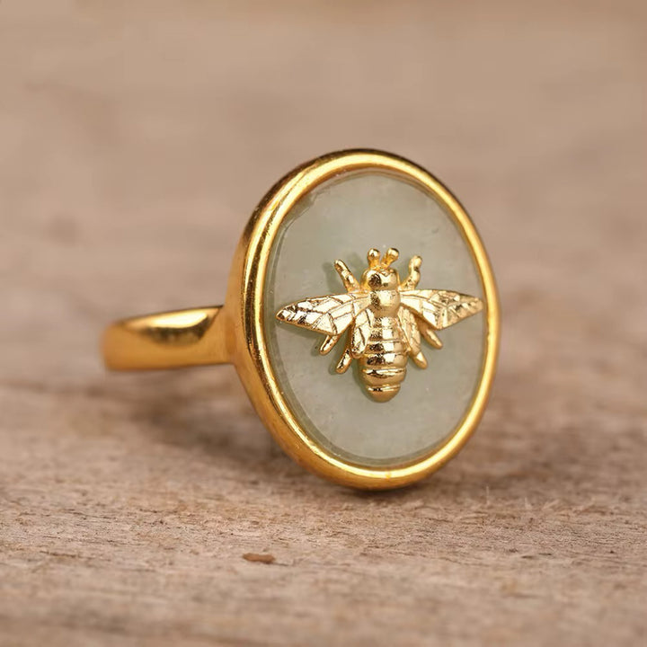 Queen Bee Gemstone Ring - Gold Filled