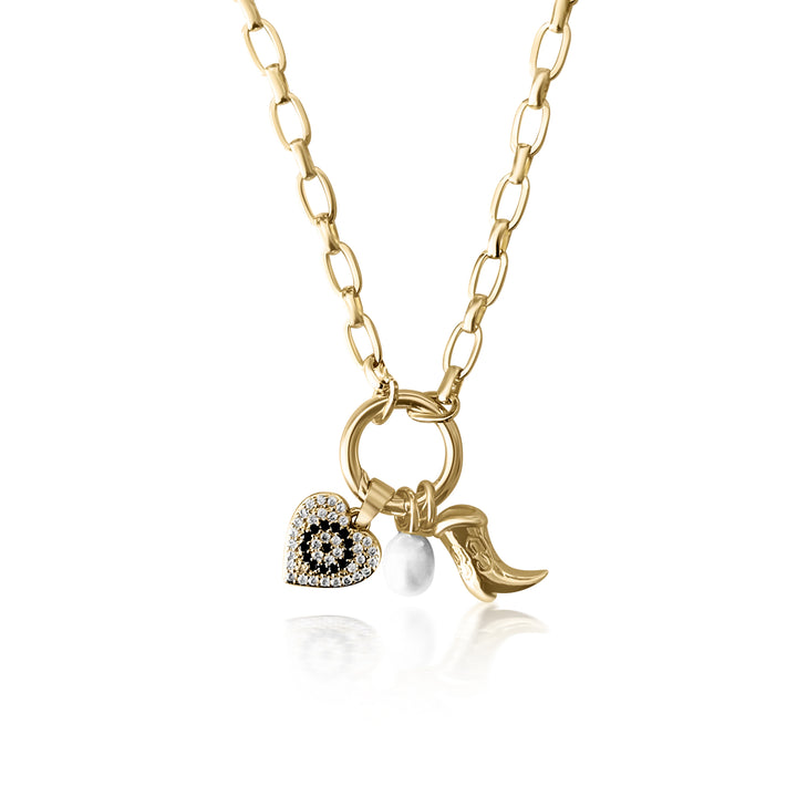 Cowboy Boots & Evil Eye Necklace