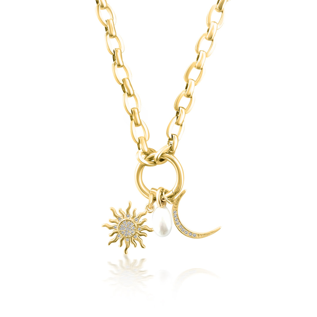 Nadia Moon Charm - Gold Filled