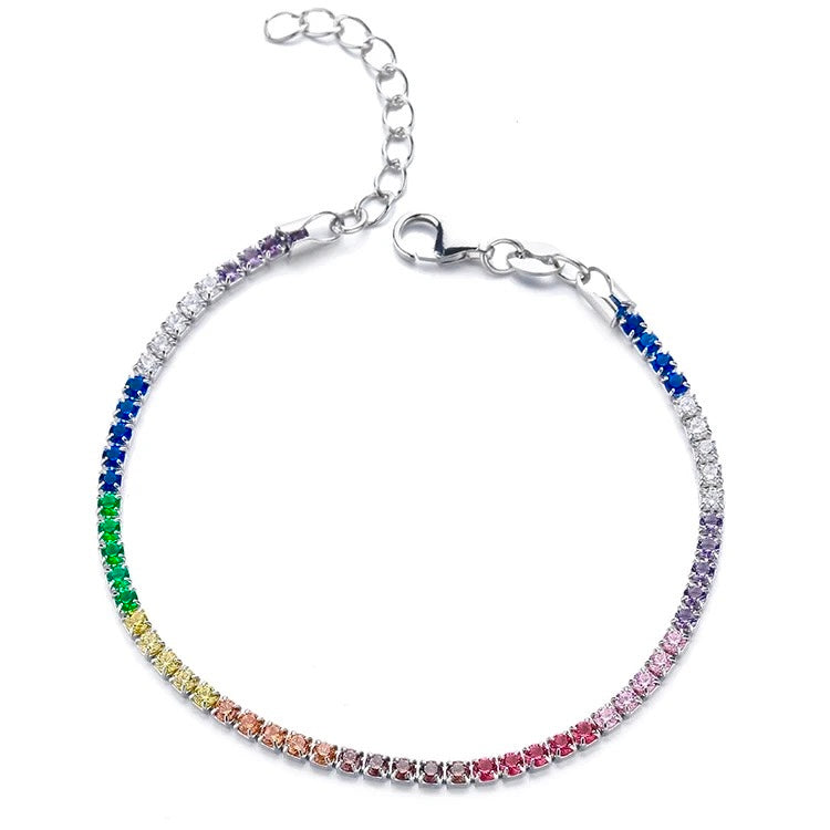 Tennis Rainbow Bracelet - Gold Filled