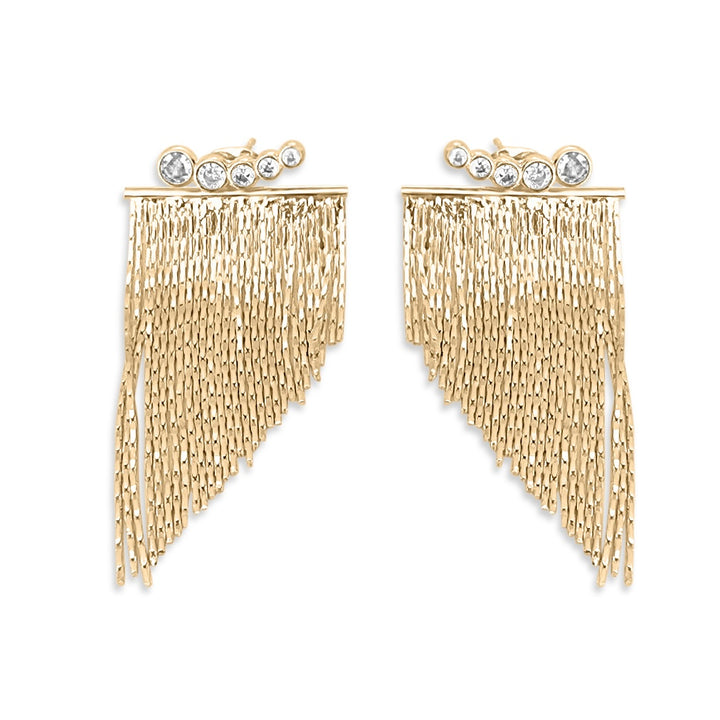 Tassel Diamond Earrings - Gold Filled