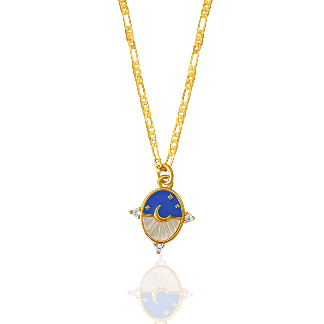 Dainty Blue Moon Necklace