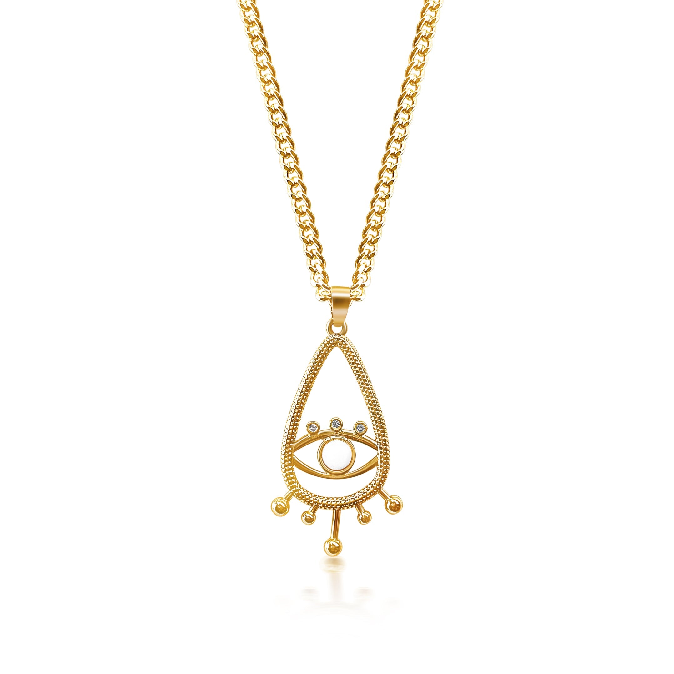 Buy Blue Evil Eye Pendant With Gold Chain for Women Online in India
